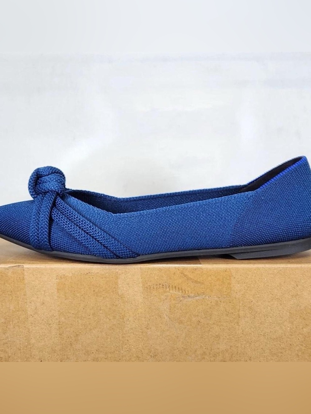 Rothy's Royal Blue Knot-Front Pointed Ballet Flat